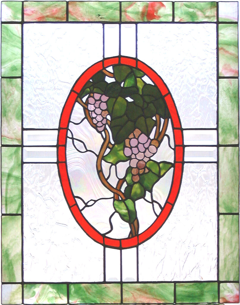 ステンドグラス「葡萄の樹」 ２枚組 各（550×700）